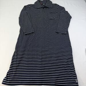 Ralph Lauren Jeans Co Blue & White Striped Cotton Nautical Dress Size XL Preppy